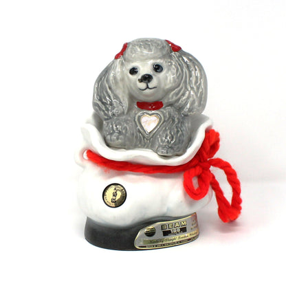 Decanter with Stopper, Jim Beam, "Tiffiny Poodle" Dog Collectible, Vintage 1973