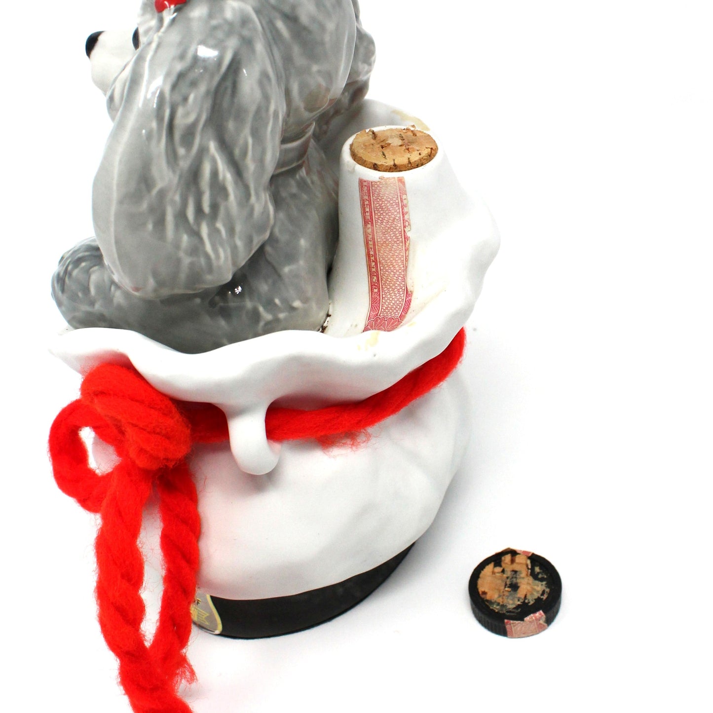 Decanter with Stopper, Jim Beam, "Tiffiny Poodle" Dog Collectible, Vintage 1973