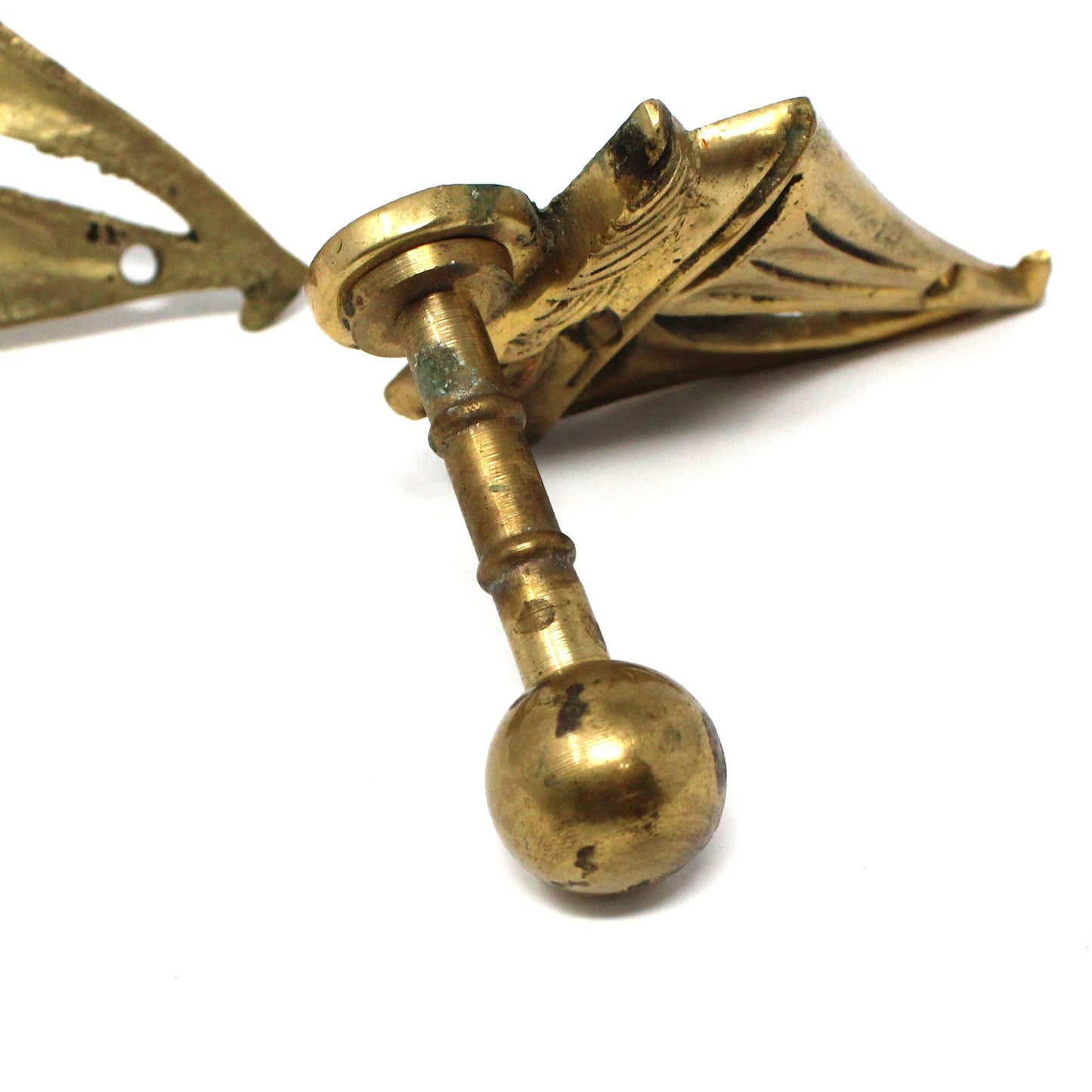 Hooks, Wall Hooks, Brass Sailboats, Set of 2, Ball End Hooks, Vintage