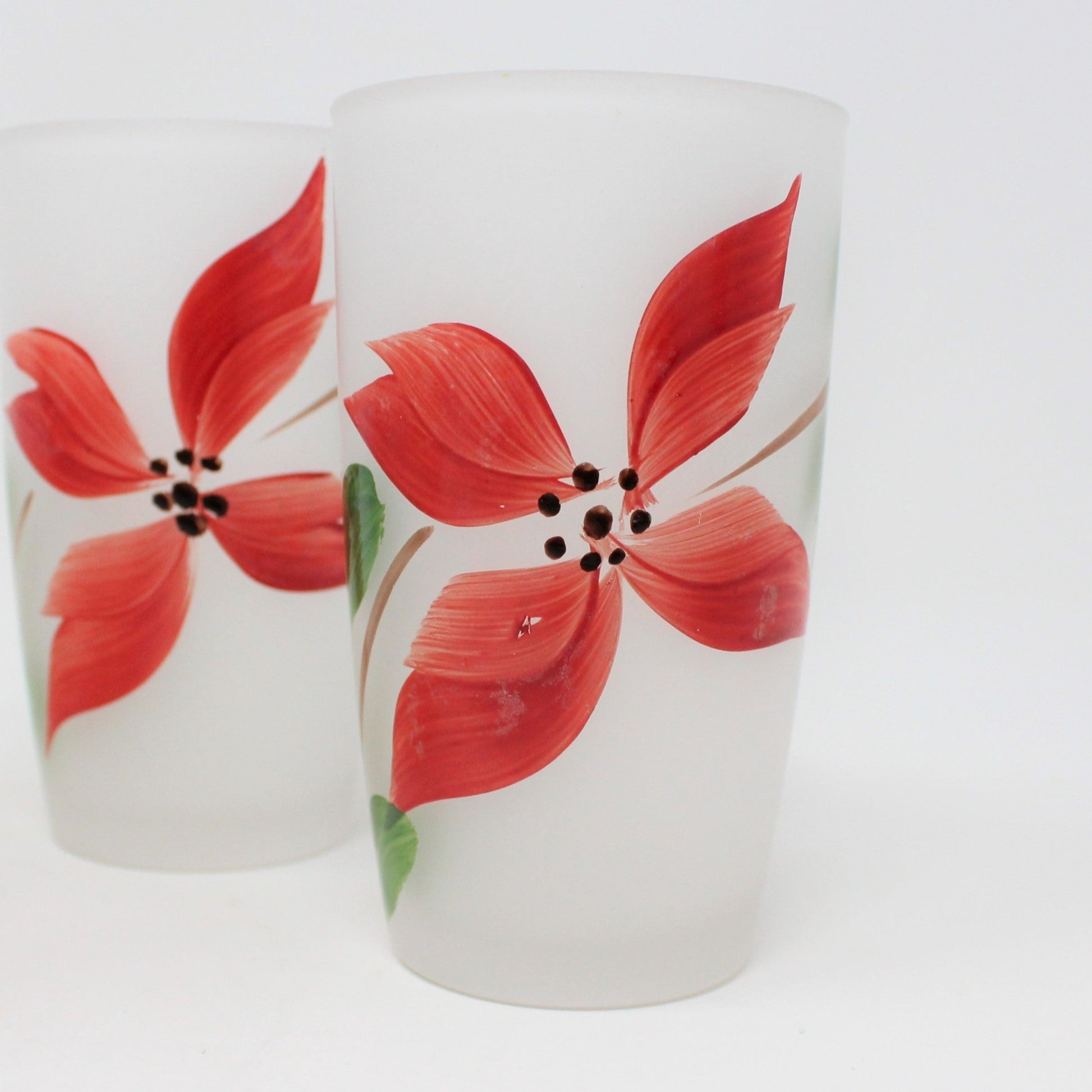 Hand Painted Tulip Pitcher And Glasses Beverage Set