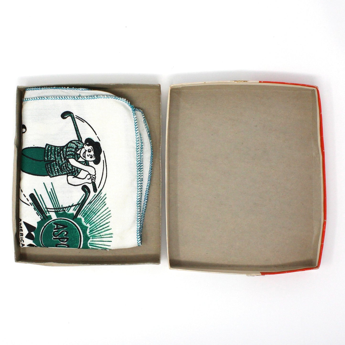 Golf Towels / Crying Towel, Funny Novelty, Golfer Gifts, Original Box, Green & White, Vintage