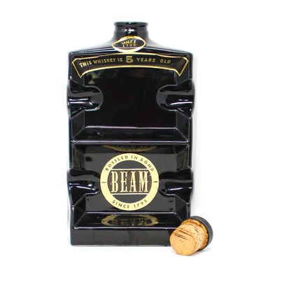 Decanter with Stopper, Jim Beam, Playing Cards Holder / Ashtray Collectible, RARE, Vintage 1957