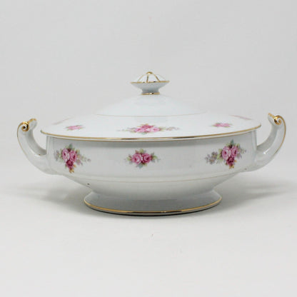 Covered Vegetable Bowl, RC Royal Crockery, Noritake, Bone China, Vintage