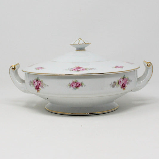 Covered Vegetable Bowl, RC Royal Crockery, Noritake, Bone China, Vintage