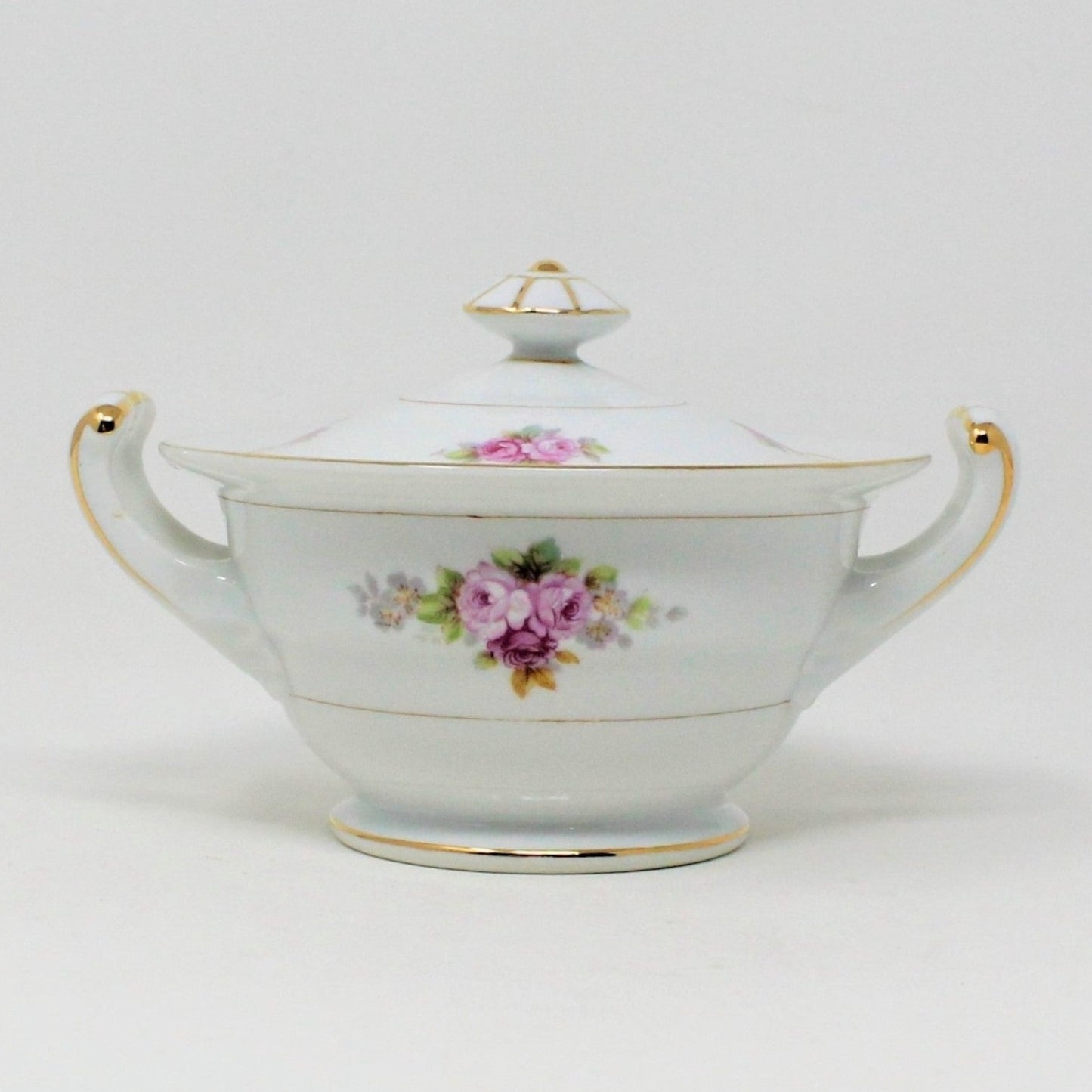 Sugar Bowl with Lid, RC Royal Crockery, Noritake, Bone China, Vintage