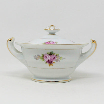 Sugar Bowl with Lid, RC Royal Crockery, Noritake, Bone China, Vintage