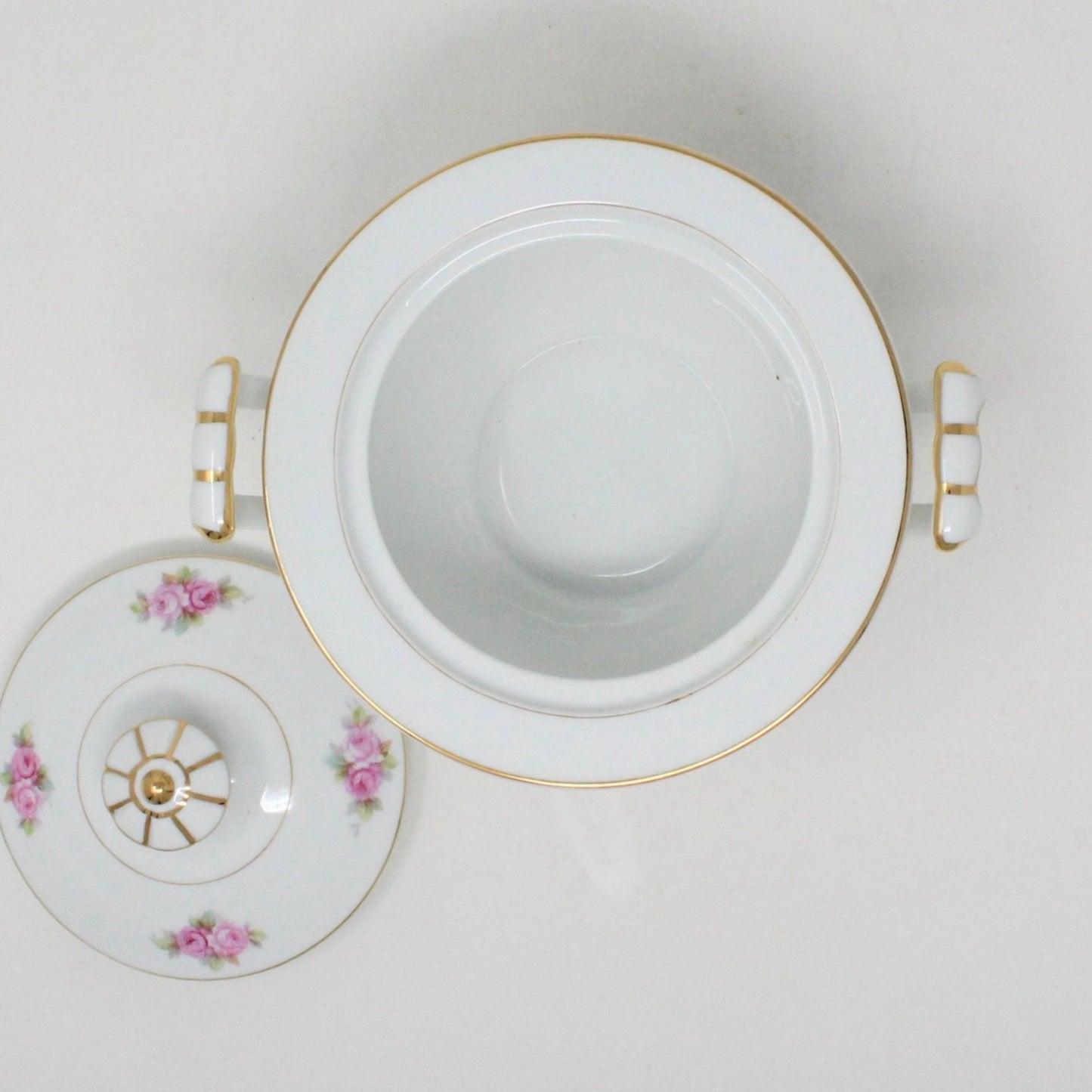 Sugar Bowl with Lid, RC Royal Crockery, Noritake, Bone China, Vintage