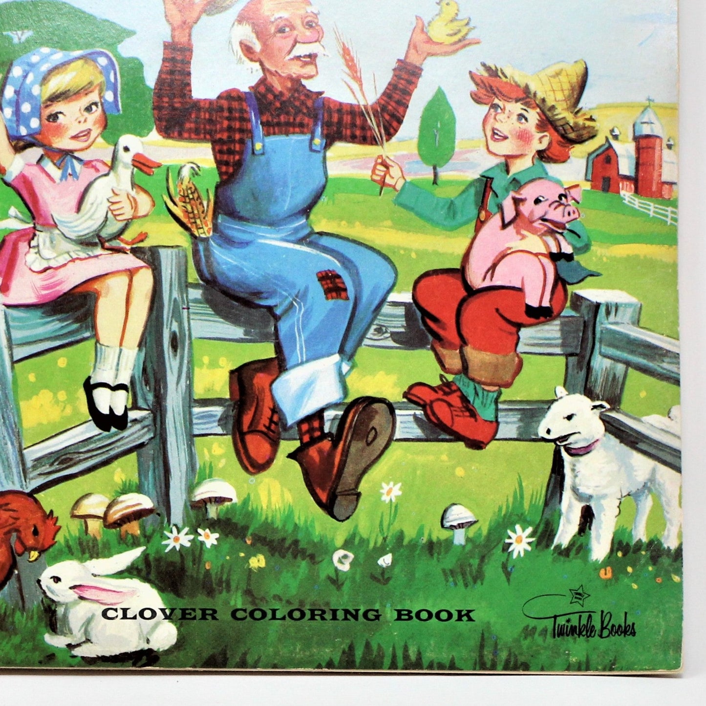 Coloring Book, Mac Donald's Farm, Color by Number, Clover Twinkle Books, Vintage
