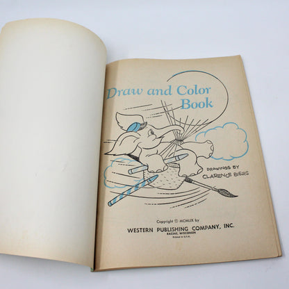 Coloring Book, Draw and Color, Western Publishing, Vintage 1959
