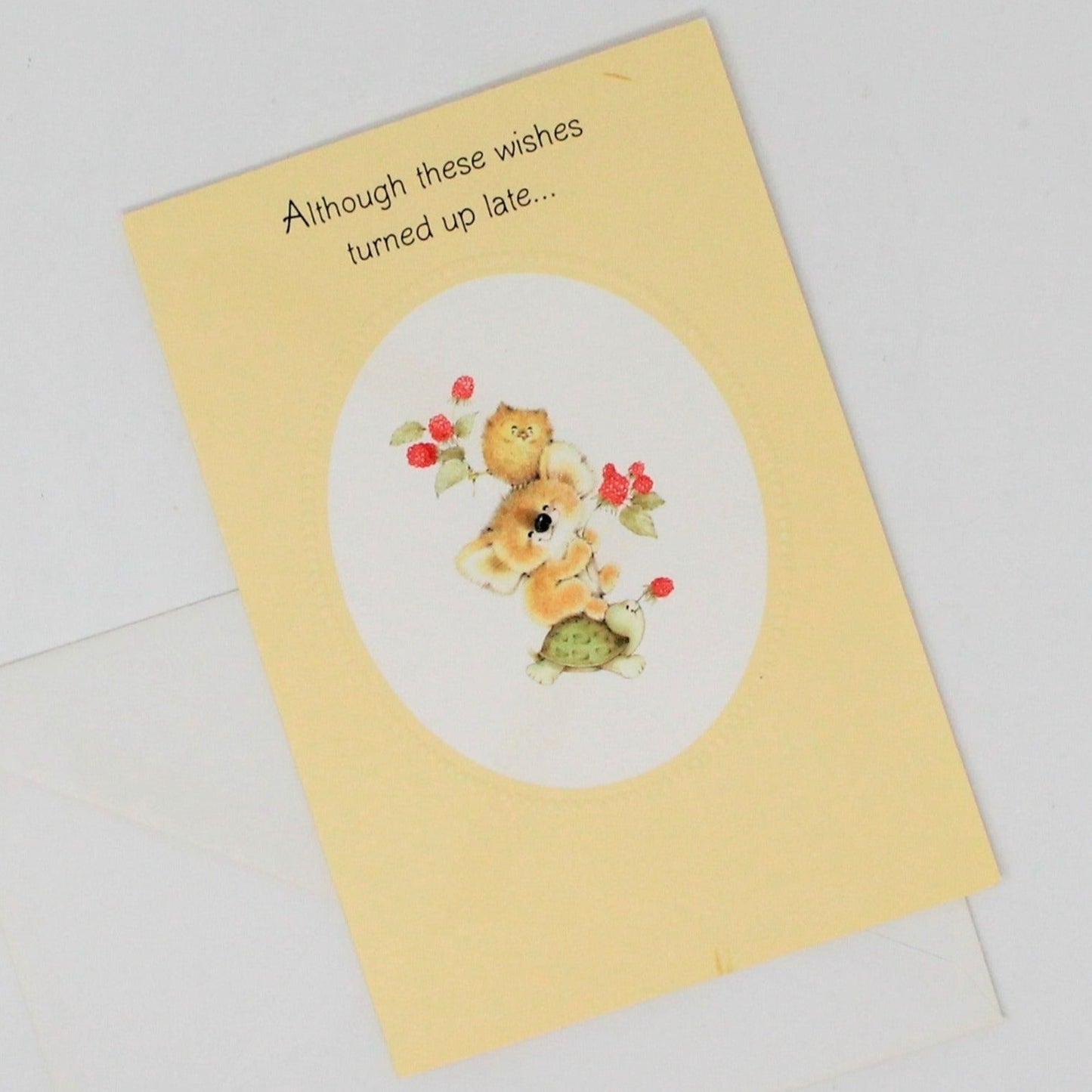 Greeting Card / Belated Birthday, Cute Koala, Turtle & Owl, Ambassador Unused, Vintage