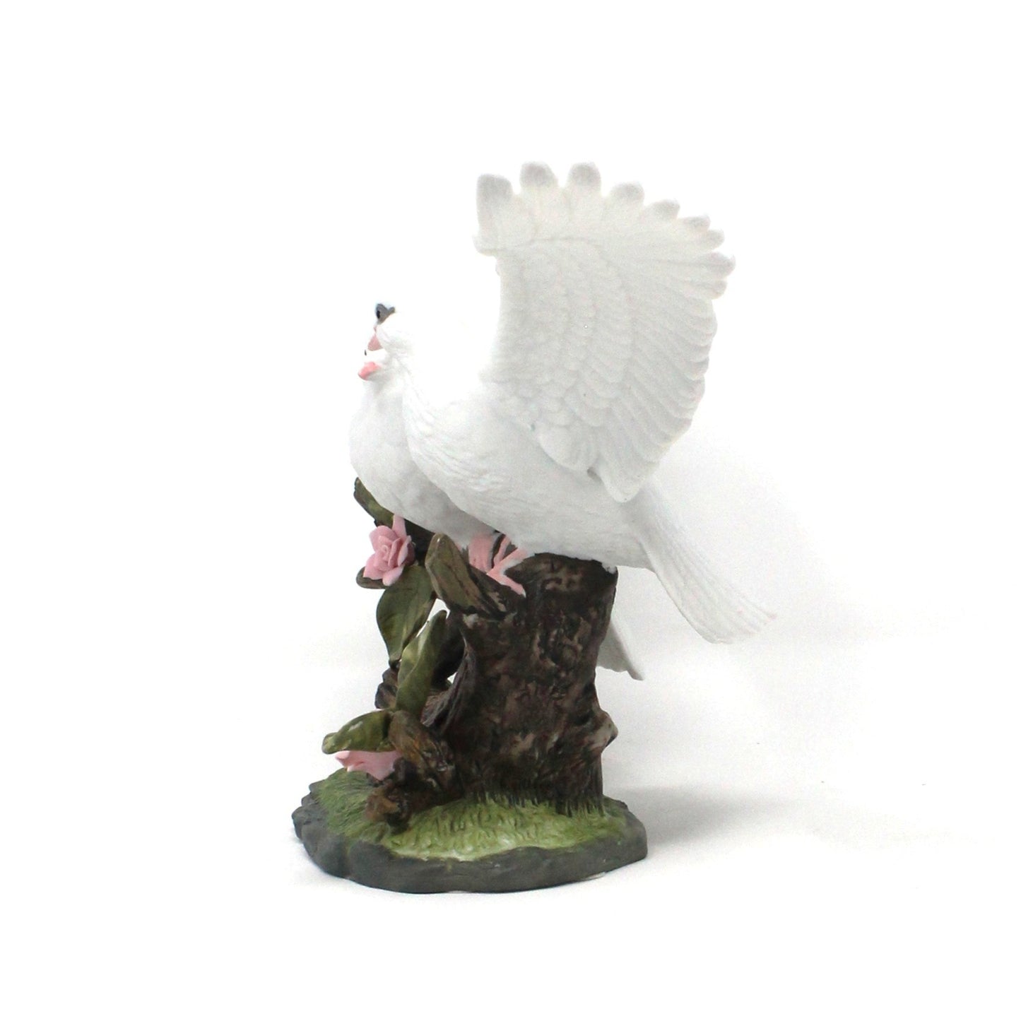 Figurine, Wellington Dove Collection, Two White Doves on Branch, Bisque Porcelain, Vintage