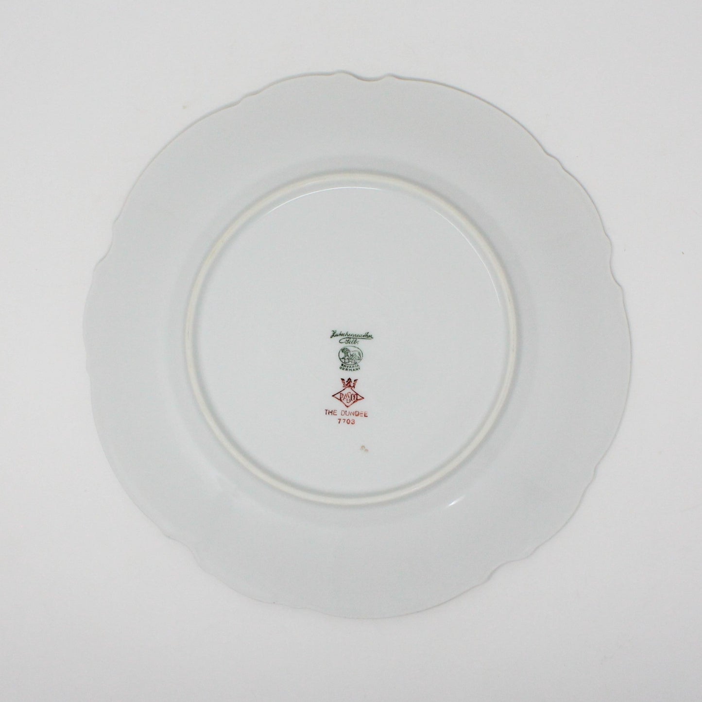 Dinner Plate, Hutschenreuther, The Dundee, Pink Rose, Bavaria, Germany, Vintage (Chip)