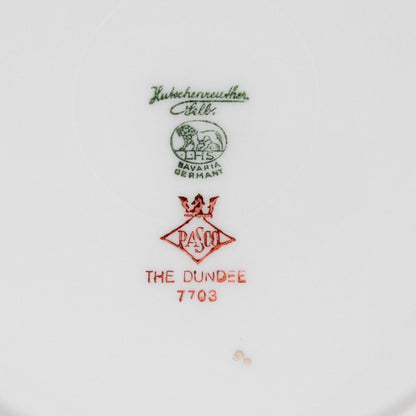 Dinner Plate, Hutschenreuther, The Dundee, Pink Rose, Bavaria, Germany, Vintage (Chip)