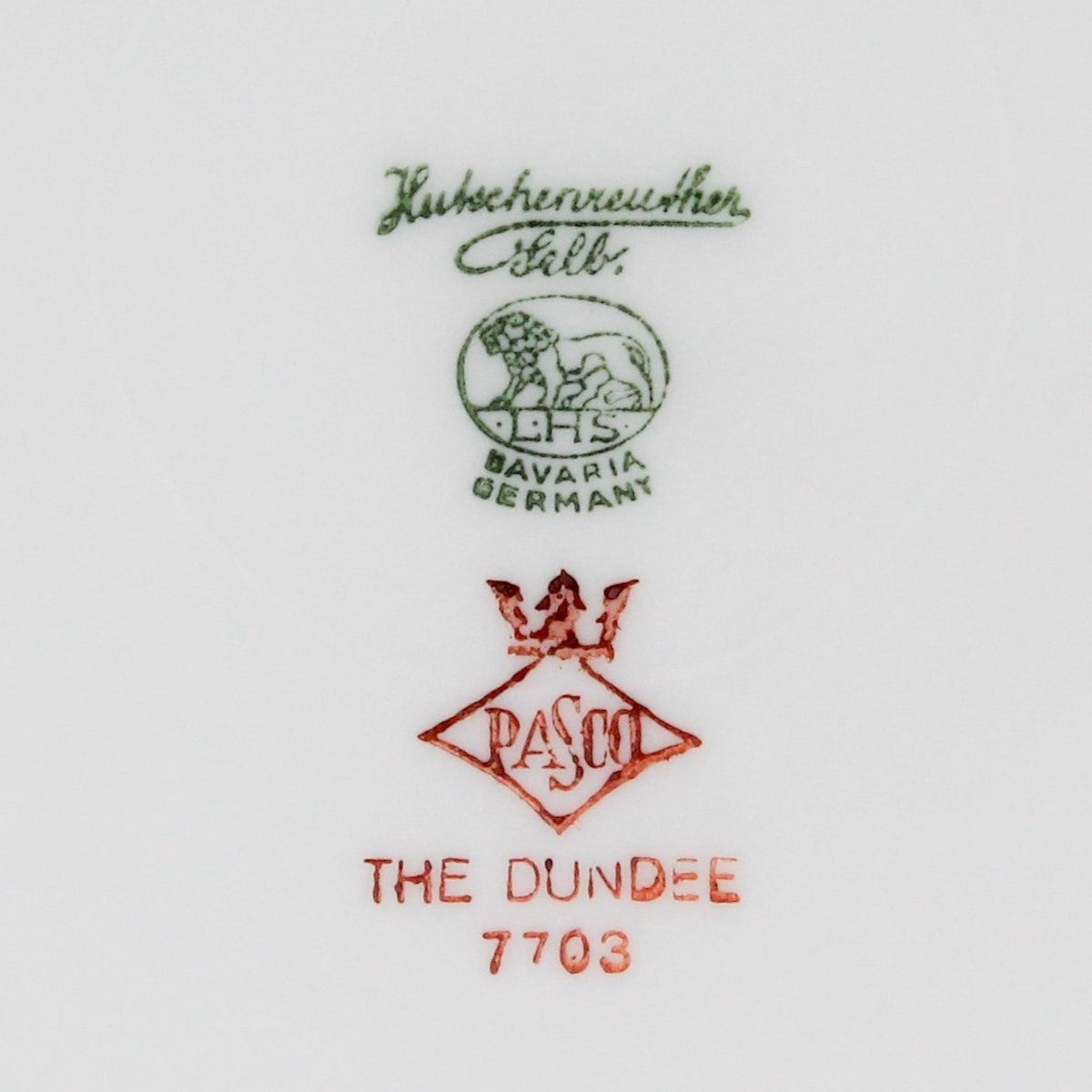 Dinnerware, Hutschenreuther The Dundee Pink Rose Porcelain Service for 4, 20 Pieces, Bavaria Germany, Vintage 1962