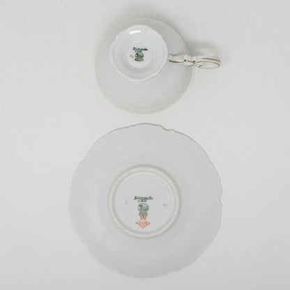 Teacup and Saucer, Hutschenreuther Selb LHS, The Dundee, Pink Rose, Bavaria, Germany, Vintage