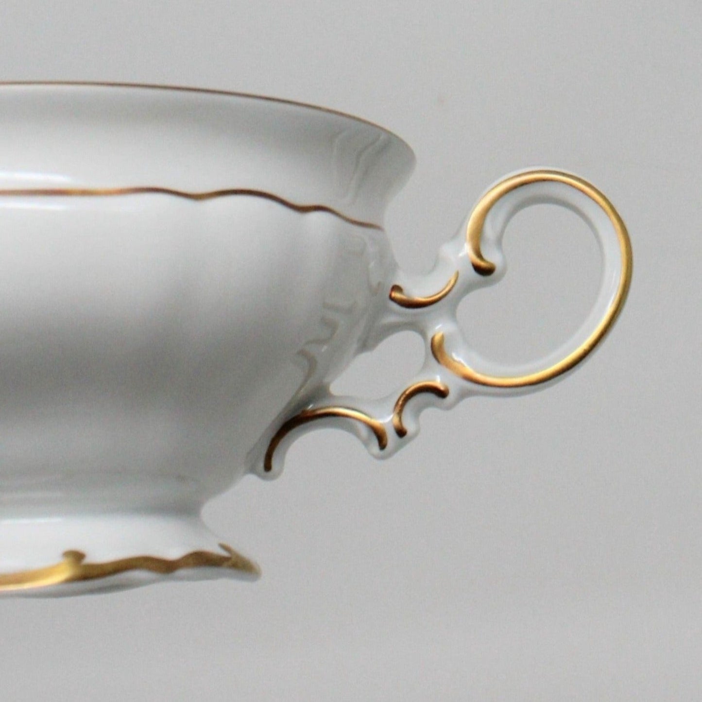 Teacup and Saucer, Hutschenreuther Selb LHS, The Dundee, Pink Rose, Bavaria, Germany, Vintage
