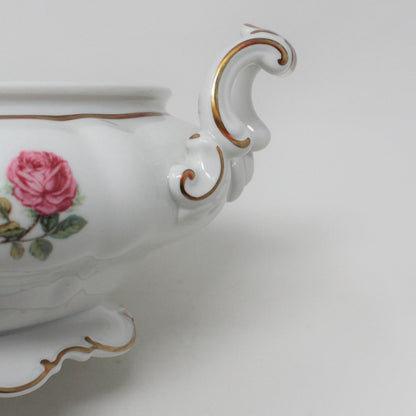ornate handles on the vegetable serving dish, The Dundee pattern, Bavaria Germany
