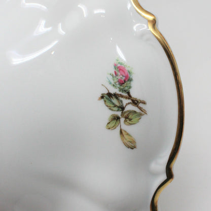 Covered Vegetable Bowl, Hutschenreuther, The Dundee, Pink Rose, Bavaria, Germany, Vintage