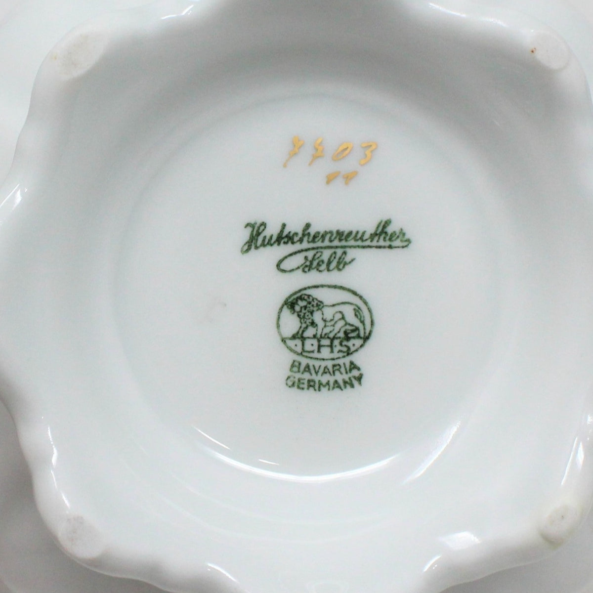 Antique Hutschenreuther Selb Hand Painted Porcelain Creamer and Hutschenreuther Selb Bavaria China Creamer