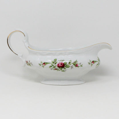 Gravy Boat / Saucière with Underplate, Johann Haviland, Moss Rose, Thailand, Vintage