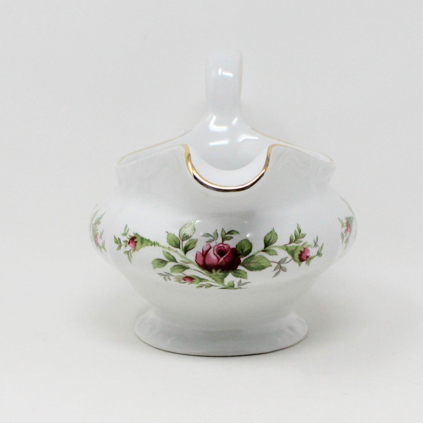 Gravy Boat / Saucière with Underplate, Johann Haviland, Moss Rose, Thailand, Vintage