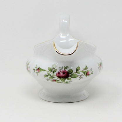 Gravy Boat / Saucière with Underplate, Johann Haviland, Moss Rose, Thailand, Vintage