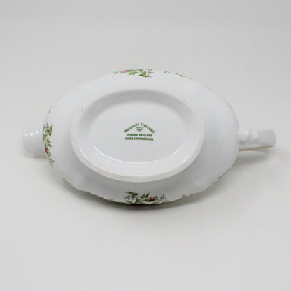 Gravy Boat / Saucière with Underplate, Johann Haviland, Moss Rose, Thailand, Vintage