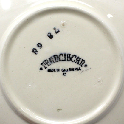 Teacup & Saucer, Franciscan, Poppy, Half Moon Mark, Vintage USA, 1950's