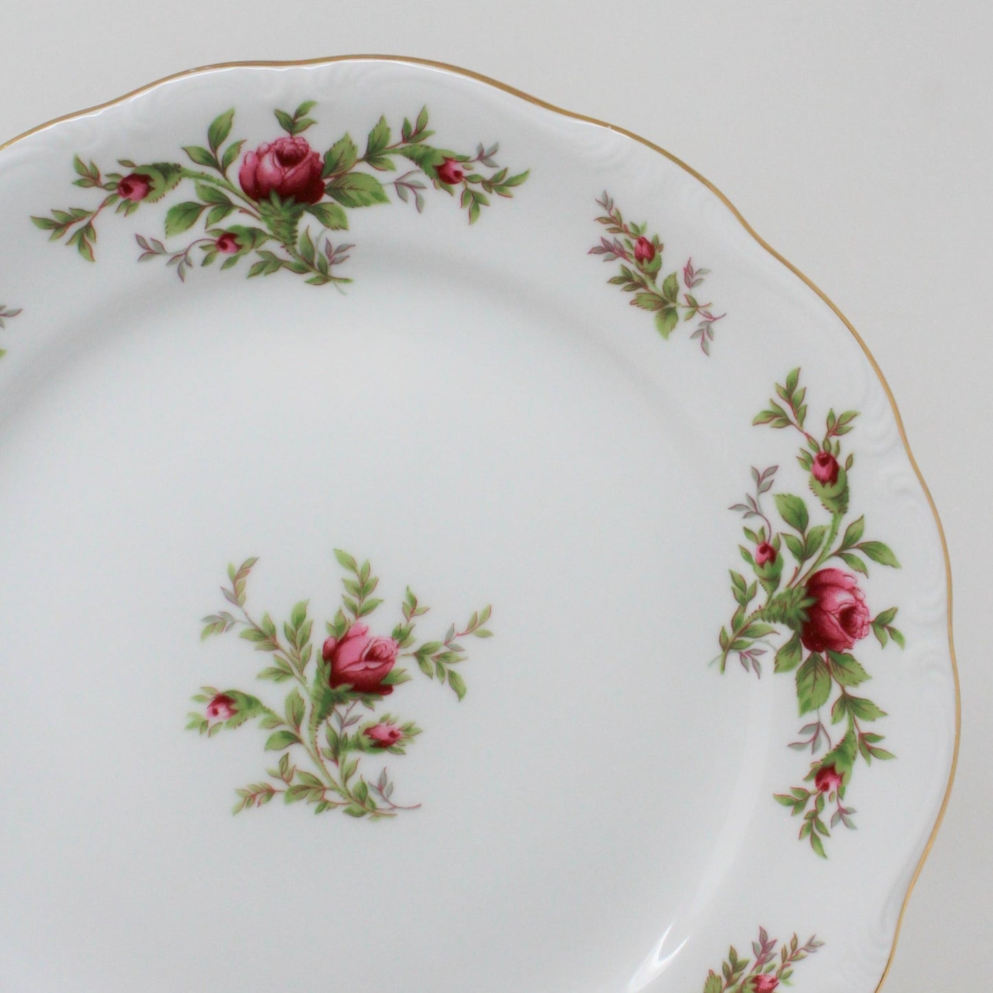 Dessert / Salad Plate, Johann Haviland, Moss Rose, Thailand, Vintage