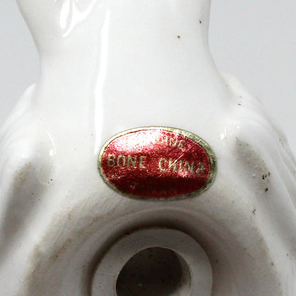 Salt and Pepper Shakers, White Birds with Flowers & Butterflies, Bone China, Vintage