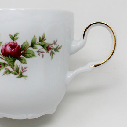 Teacup and Saucer, Johann Haviland, Moss Rose, Thailand, Vintage