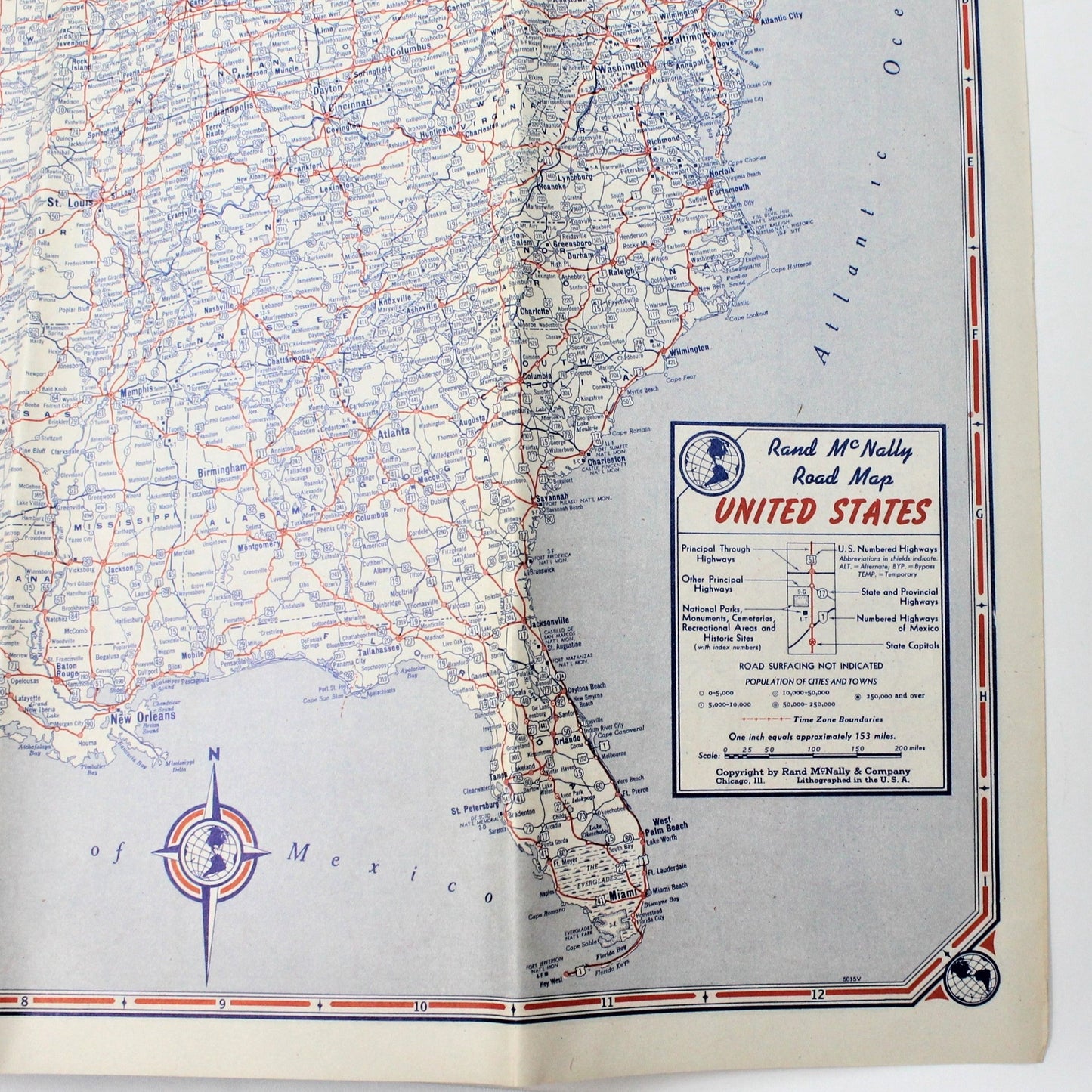 Road Map, Champlin Presto Gasoline, Rand McNally, Missouri, Vintage 1948