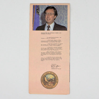 Road Map, Nevada Highways 1978-79, Bookwood Motel, Vintage