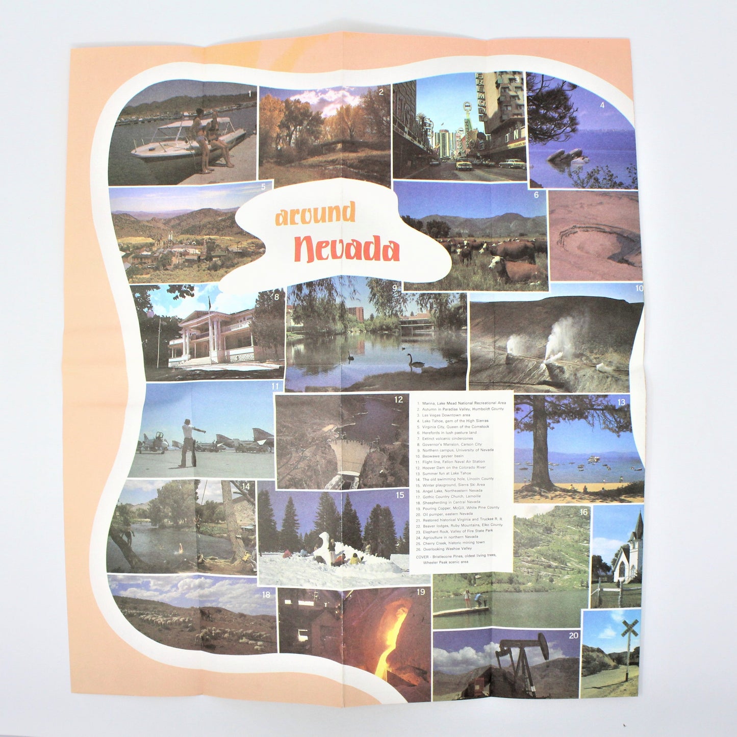 Road Map, Nevada Highways 1978-79, Bookwood Motel, Vintage