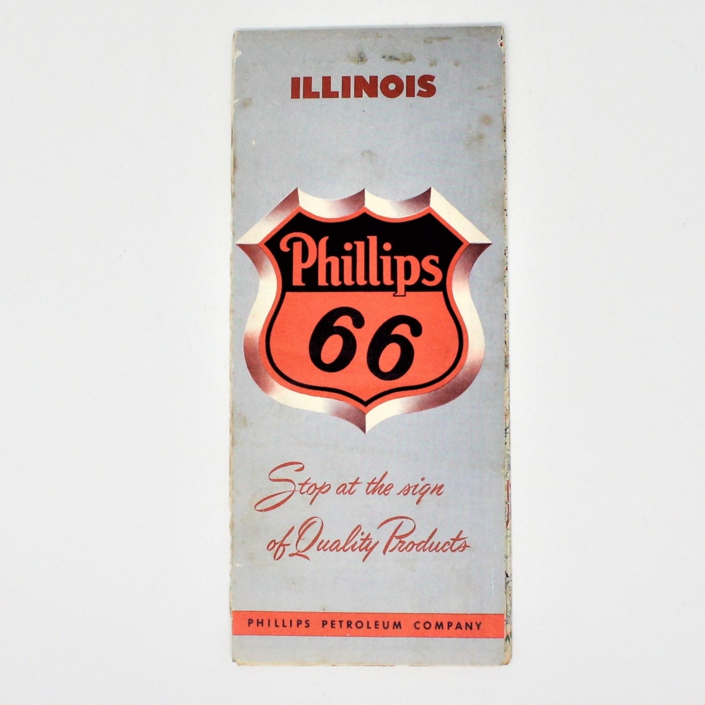 Road Map, Phillips 66, H M Gousha, Illinois, Vintage 1954
