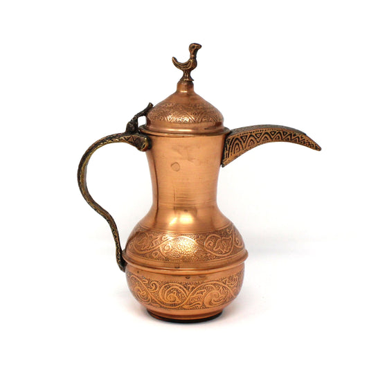 Coffee Pot, Copper and Brass Middle Eastern, Dallah, Arabic Coffee Pot, Vintage