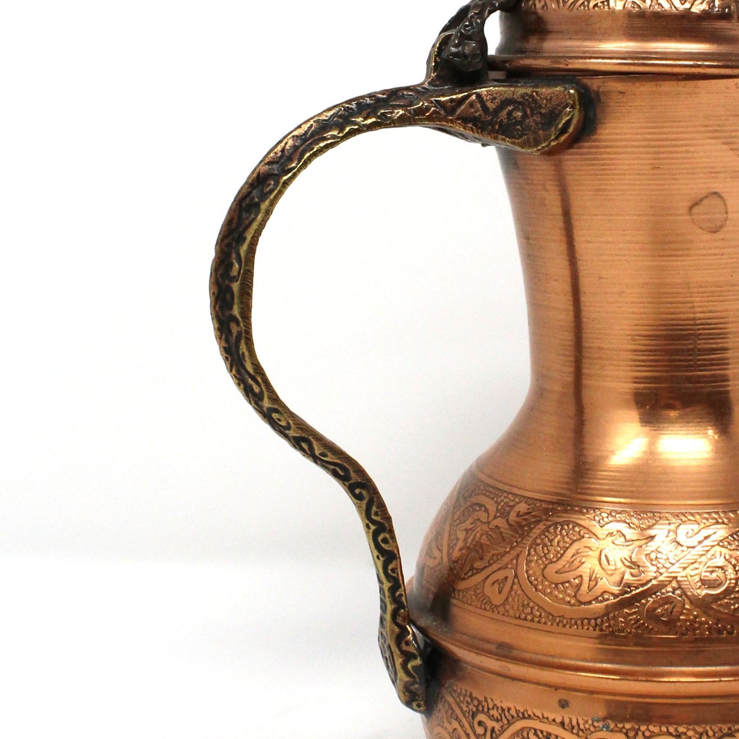 Coffee Pot, Middle Eastern Dallah, Copper and Brass, Arabic Coffee Pot, Vintage