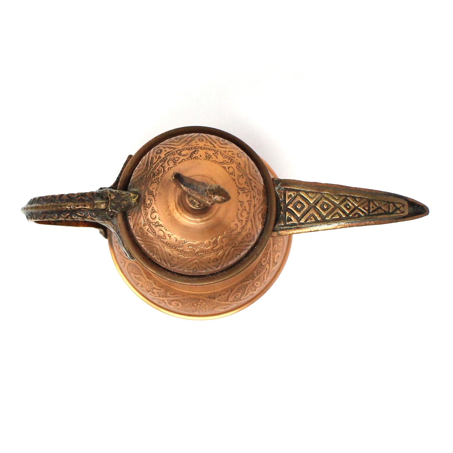 Coffee Pot, Middle Eastern Dallah, Copper and Brass, Arabic Coffee Pot, Vintage