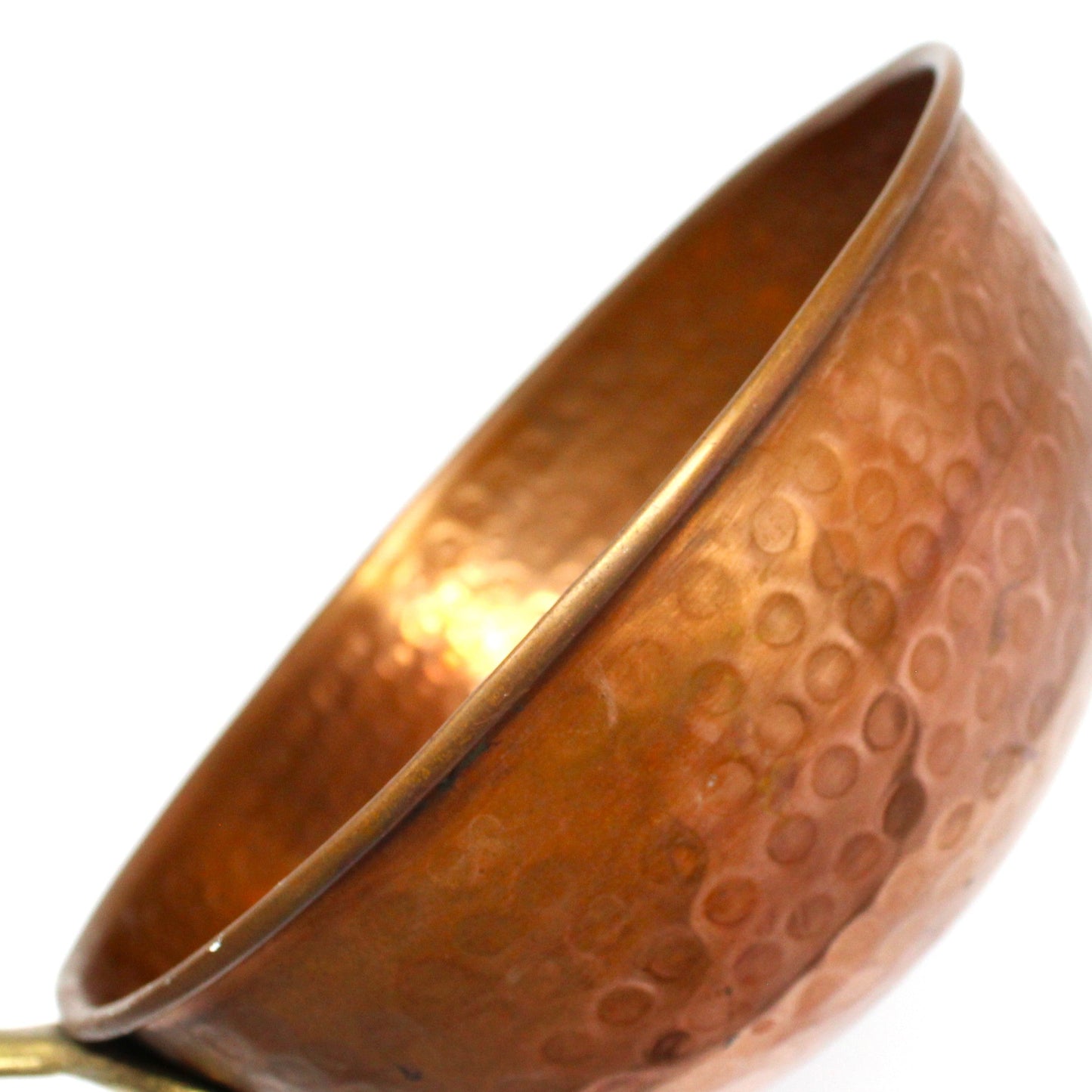 Ladle, Large Hammered Copper and Riveted Brass Handle, Vintage 19.5"