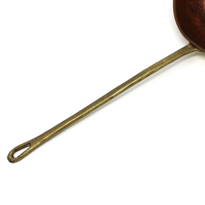Ladle, Large Hammered Copper and Riveted Brass Handle, Vintage 19.5"