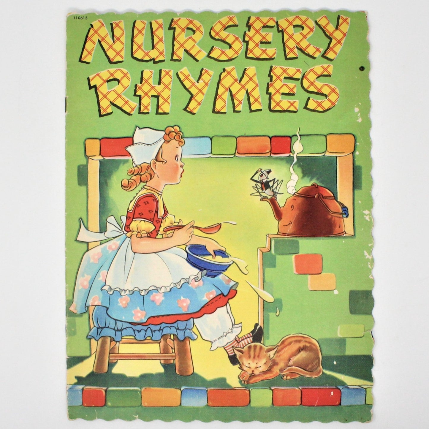 Children's Book, Linen Book, Whitman, Nursery Rhymes, Mary Alice Stoddard, Vintage 1942 RARE