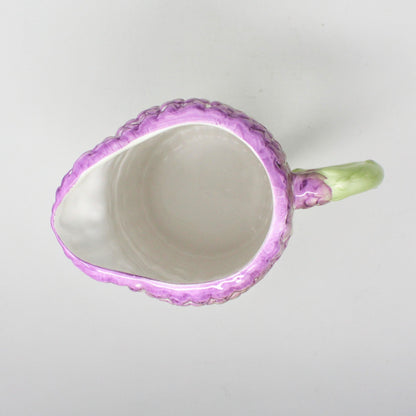 Pitcher, Albert Kessler & Co, Asparagus Hand Painted Pitcher Ceramic, Vintage