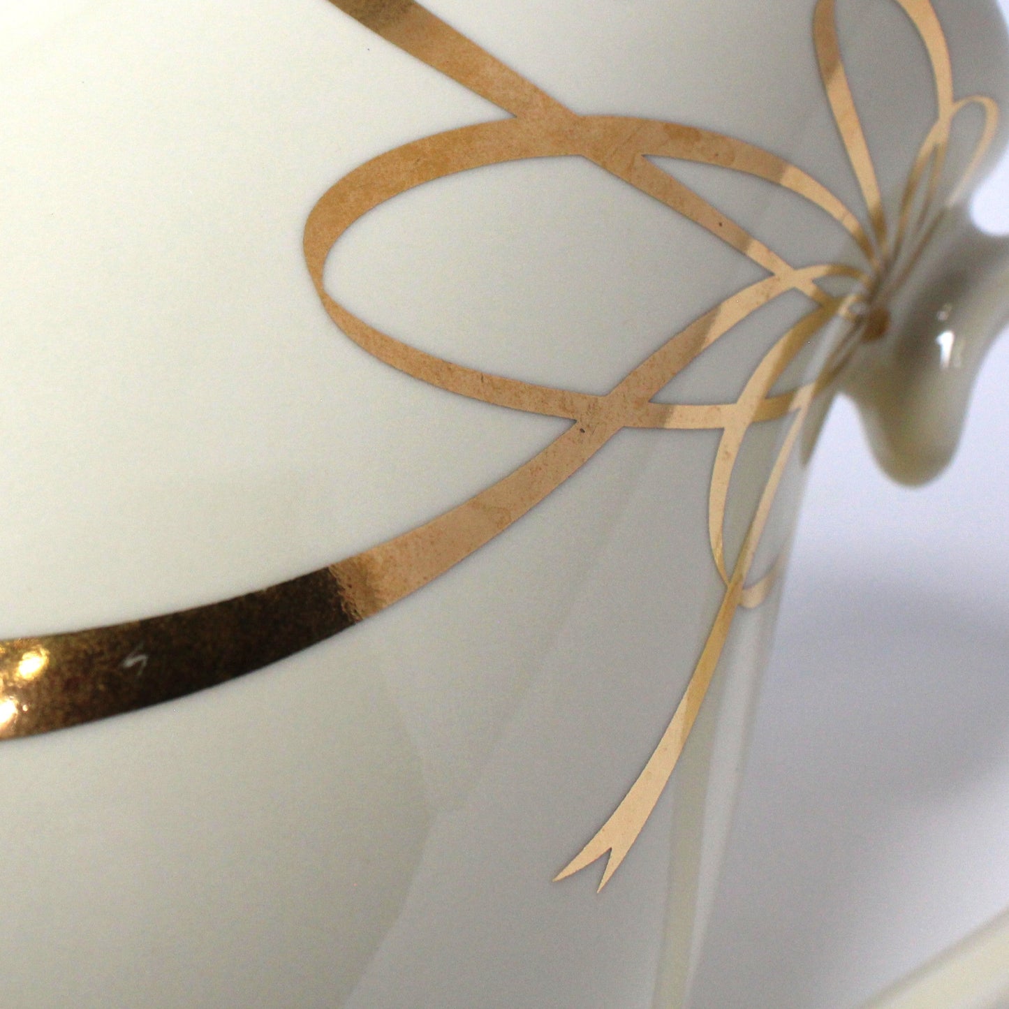 Pitcher, Teleflora, Gift Pitcher, Gold Ribbon Bow, Japan Porcelain, Vintage