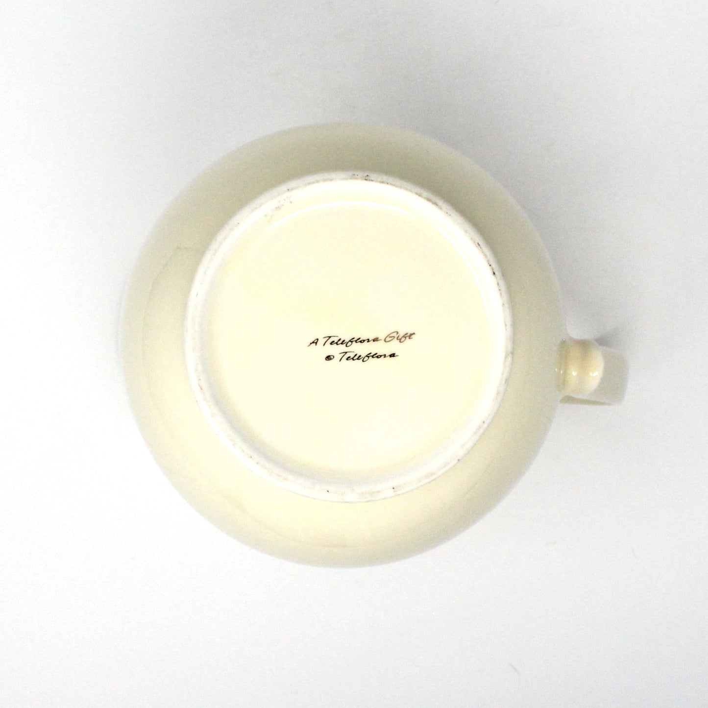 Pitcher, Teleflora, Gift Pitcher, Gold Ribbon Bow, Japan Porcelain, Vintage