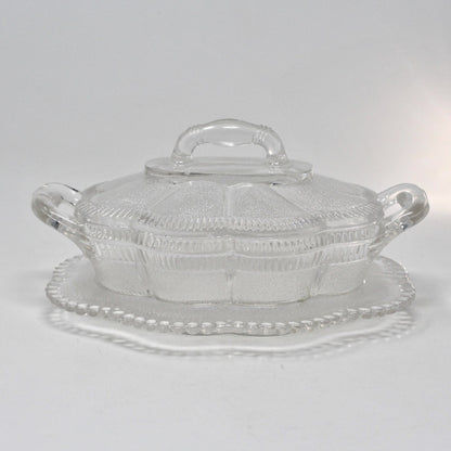 Butter Dish, Bryce Brothers, Lorne Pattern, EAPG, Antique, 1880's