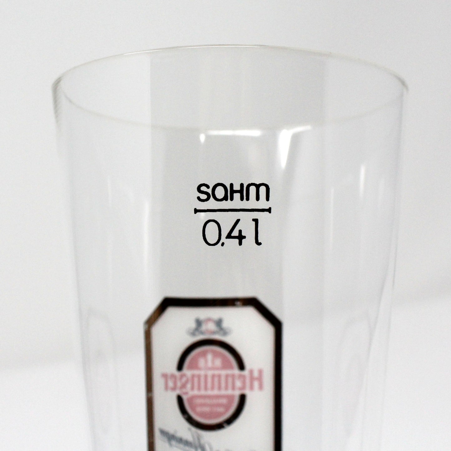 Beer / Pilsner Glass, Christian Henninger Export Logo, Beer Flute, Advertising, Vintage