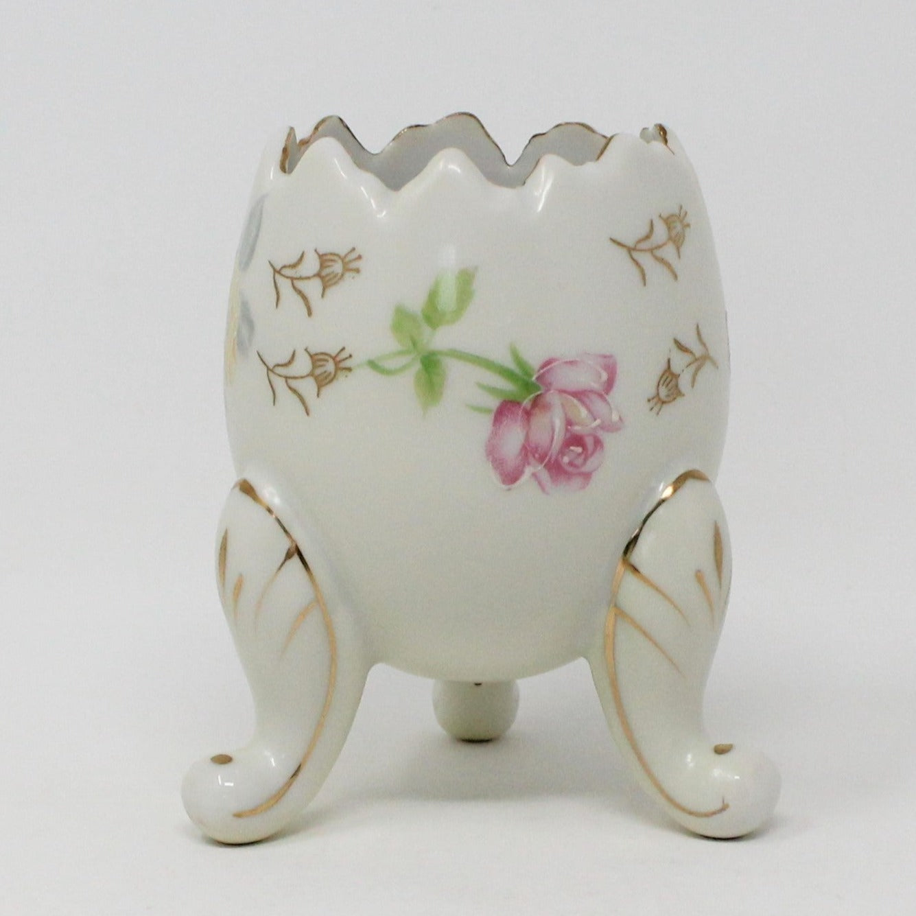 Vase, Inarco, Footed Egg, Roses, Vintage 1962