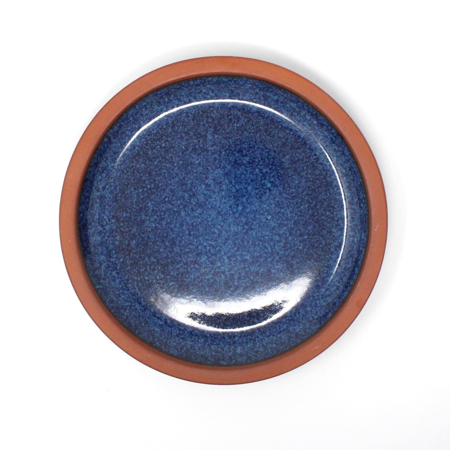 Appetizer Plates, Henry Watson Pottery, Terracotta & Indigo Blue, Suffolk Tableware Blue, Set of 6, Vintage