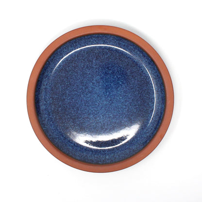 Appetizer Plates, Henry Watson Pottery, Terracotta & Indigo Blue, Suffolk Tableware Blue, Set of 6, Vintage