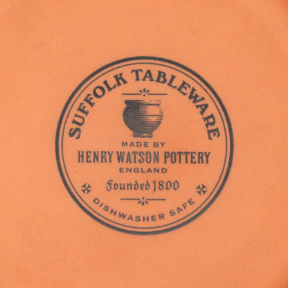 Appetizer Plates, Henry Watson Pottery, Terracotta & Indigo Blue, Suffolk Tableware Blue, Set of 6, Vintage